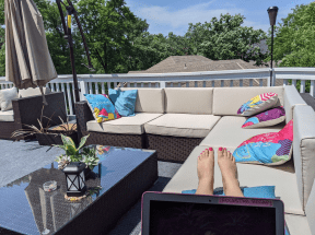 Laura Rike outdoor office