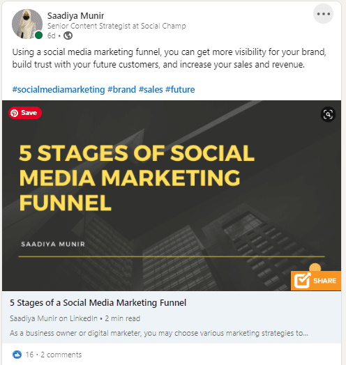 16+ Proven Tips to Craft a Perfect LinkedIn Marketing Strategy in 2026 6 Create LinkedIn Articles