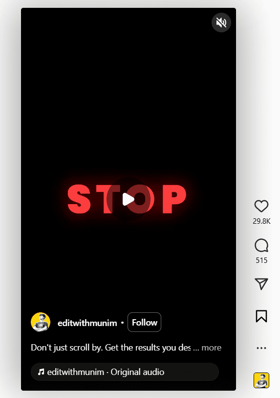 40+ Instagram Hacks to Boost Followers, Engagement & Reach in 2025 7 Example of an Instagram Reel’s Strong Visual Hook