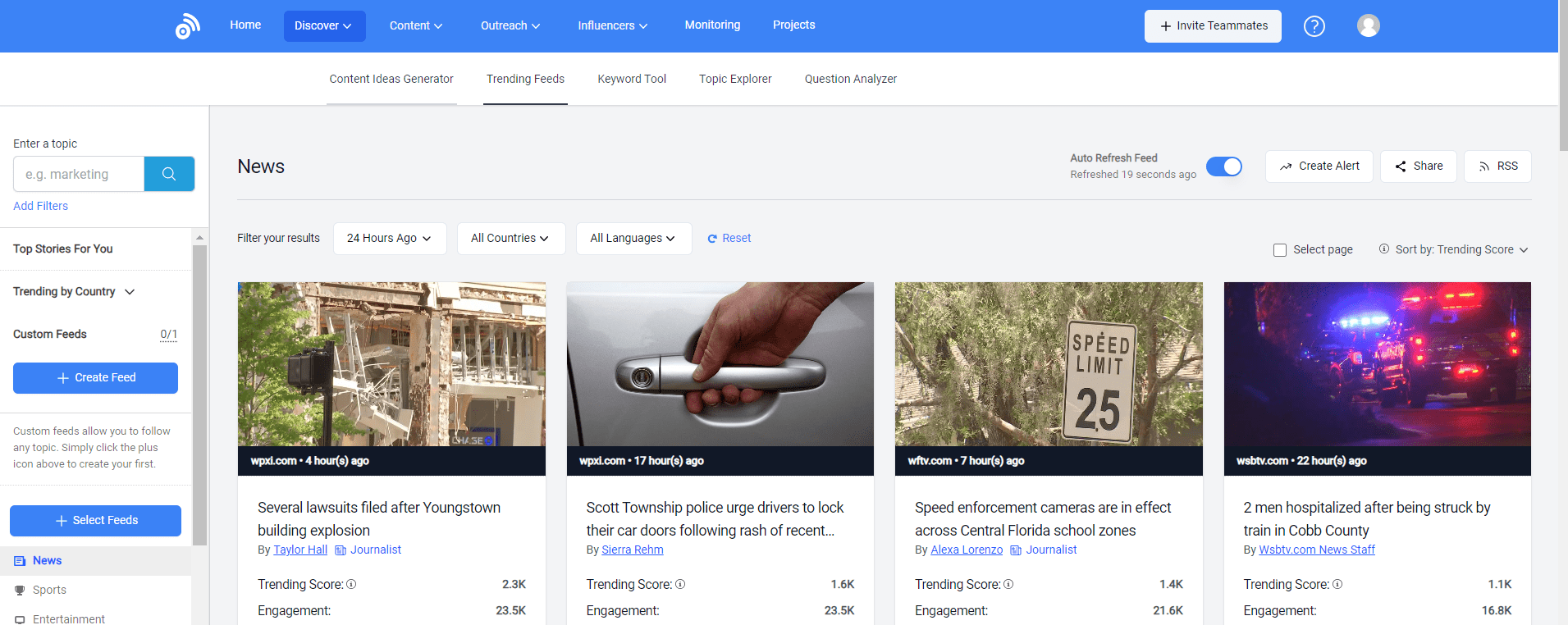 15+ Best Twitter Tools for Growth and Engagement in 2025 14 BuzzSumo’s Dashboard