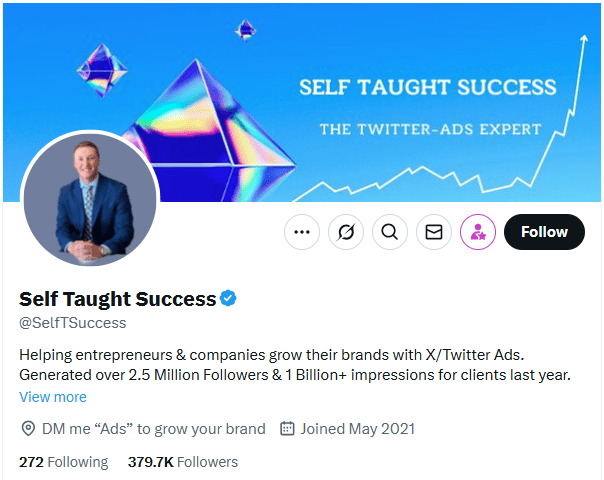 15 Twitter Tips to Boost Engagement and Grow Your Brand in 2025 7 Example of Twitter/X Profile