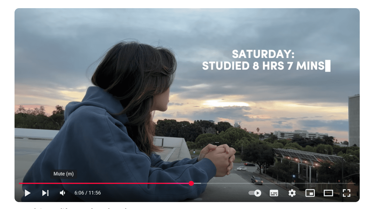 Example of Text During YouTube Video