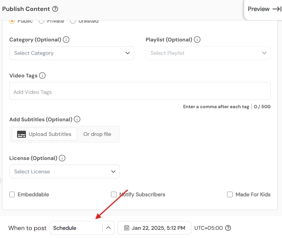 How to Post a Video on YouTube: A Beginners Guide in 2025 17 Click on Schedule