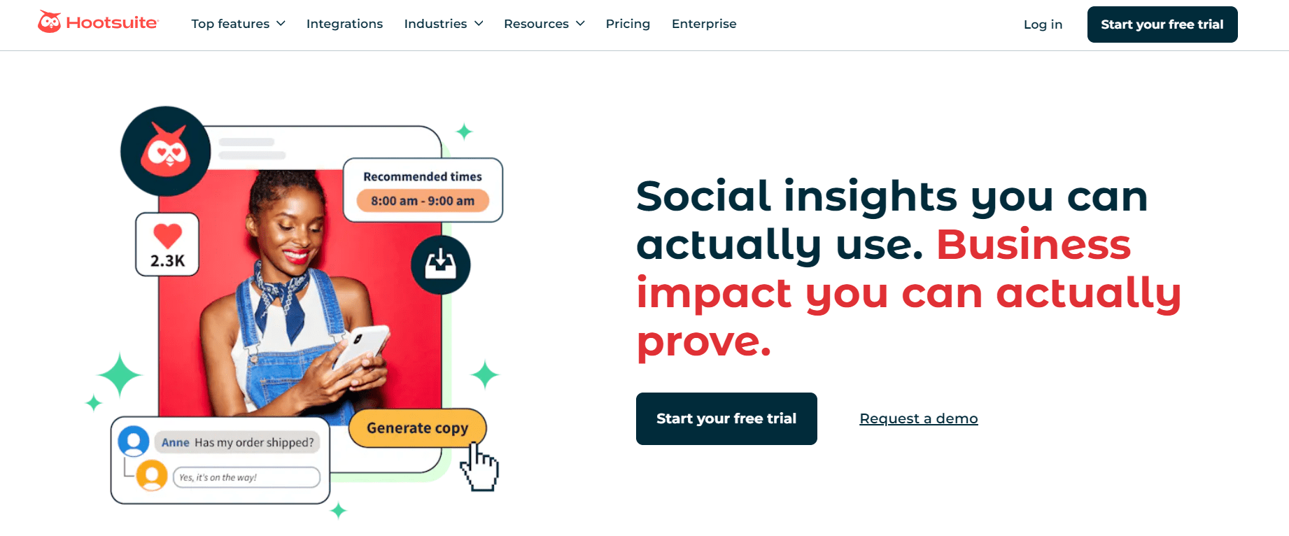8 Best Social Media Content Schedulers to Boost Your Online Presence in 2025 11 Hootsuite’s Landing Page
