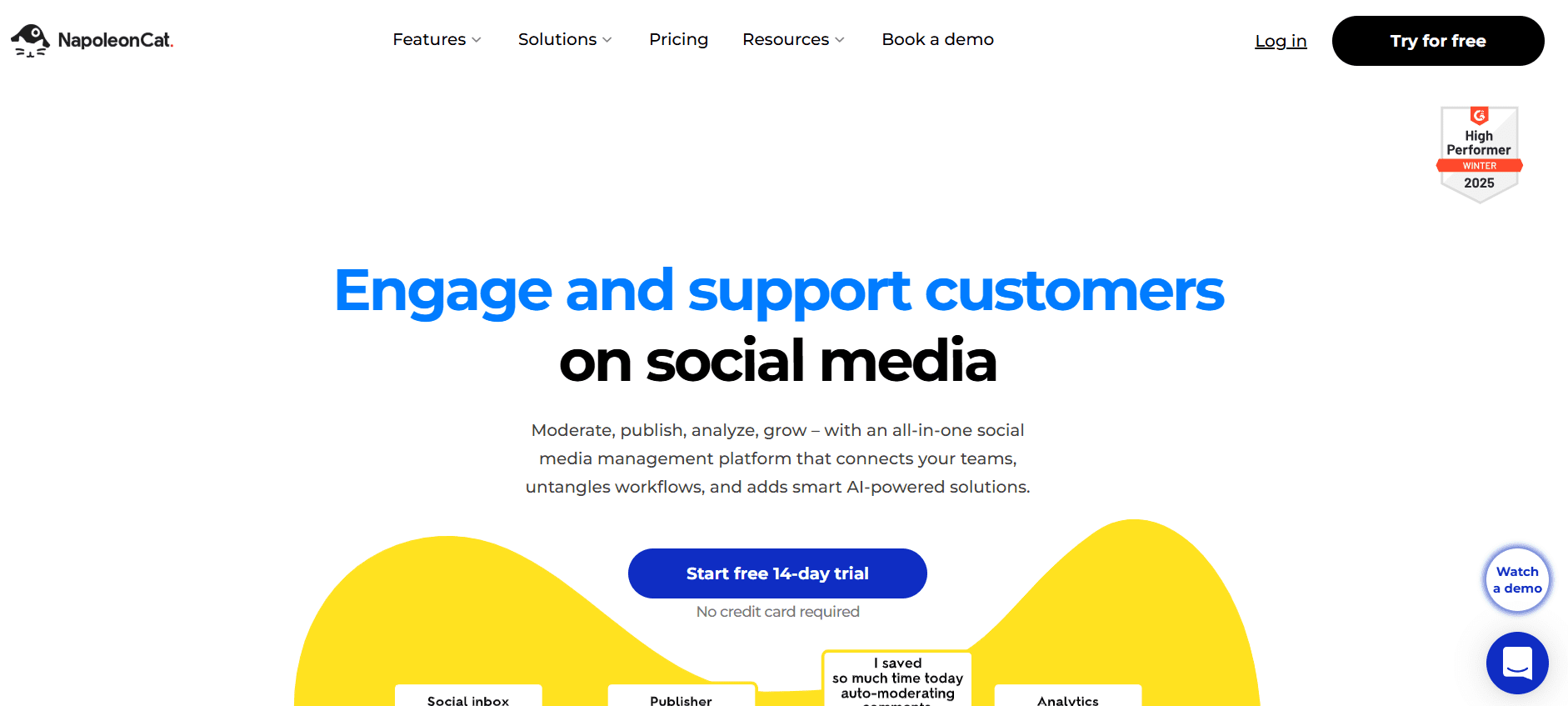 15 Best Facebook Publishing Tools to Save Time and Boost Your Social Media Strategy 22 NapoleonCatās Landing Page