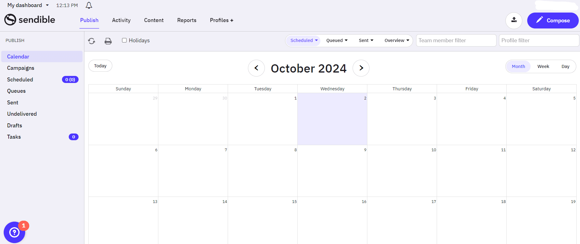 15 Best Facebook Publishing Tools to Save Time and Boost Your Social Media Strategy 15 Sendibleās Dashboard