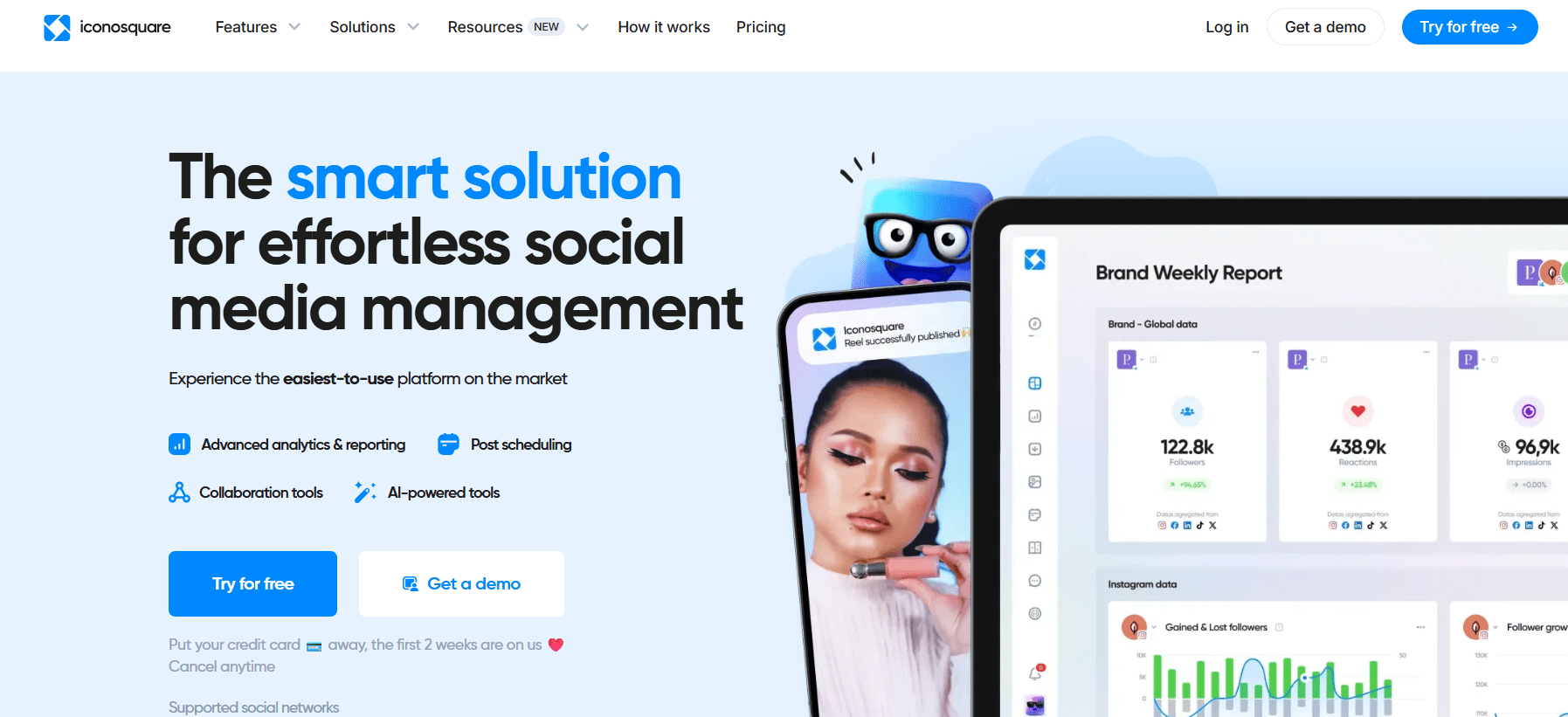 Top 15 Social Media Analytics Tools to Boost Your Marketing ROI in 2025 15 Iconosquare’s Landing Page