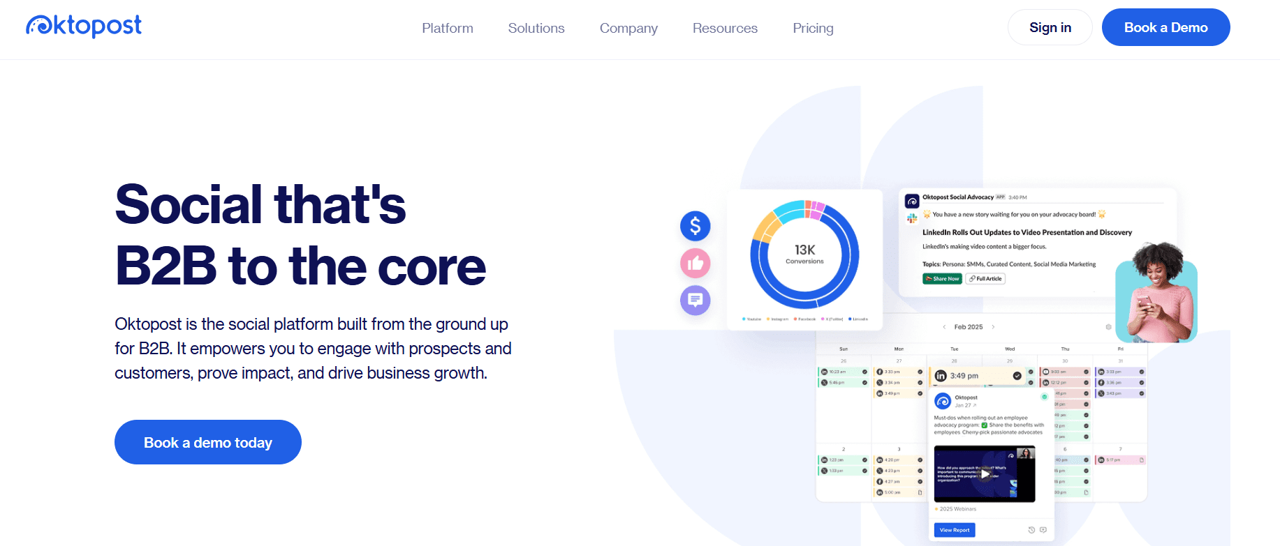 Top 25 Social Media Monitoring Tools to Elevate Your Brand in 2025 31 Oktapost’s Landing Page