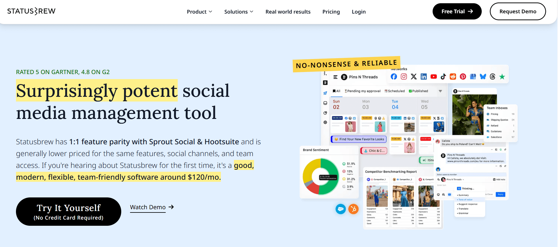 Top 15 LinkedIn Management Tools to Elevate Your Brand in 2025 21 Statusbrew Landing Page