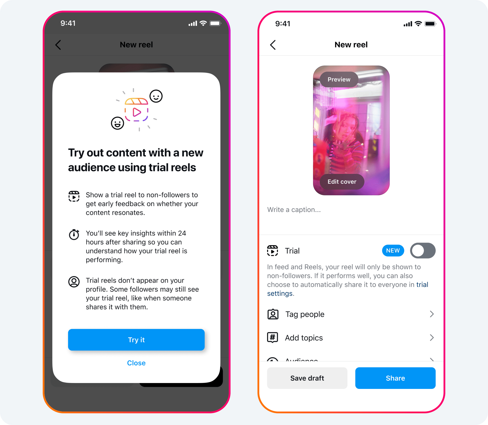 instagram trial reels