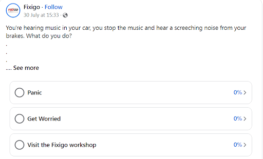 facebook polls example 1
