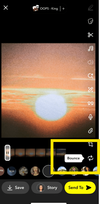 15 Snapchat Hacks to Boost Your Social Media Game in 2025 9 Example of Snapchat Bounce Feature