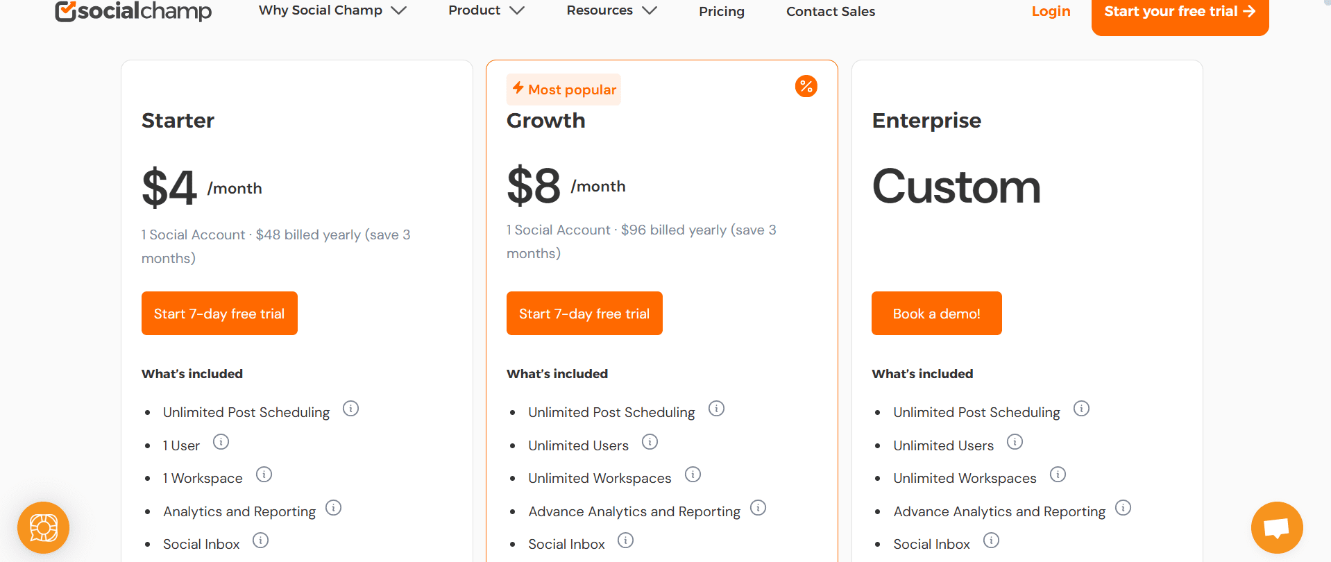 Social Media Management Pricing in 2025: What You Should Expect and Pay 17 Social Champ's Pricing Page