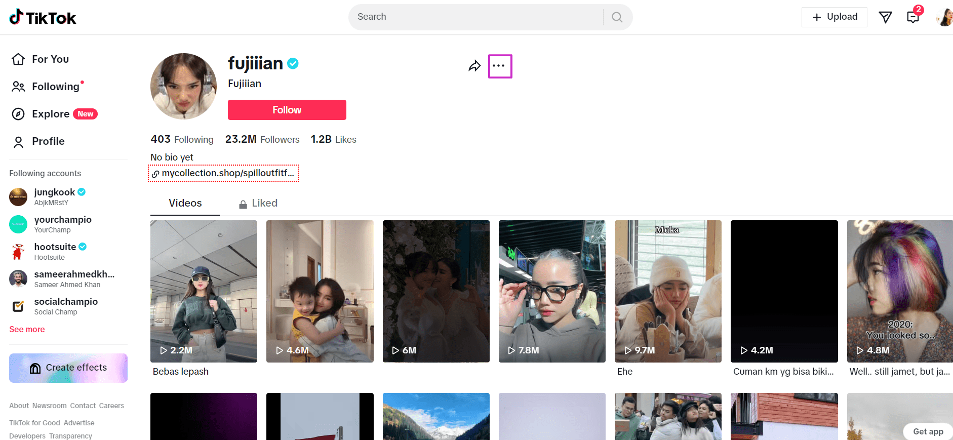 how to block someone on TikTok - step 3