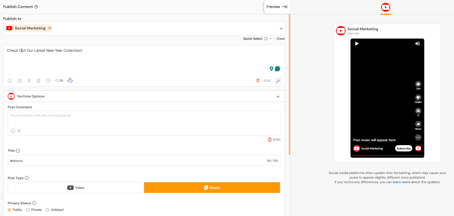 Add Caption of Your Short Video