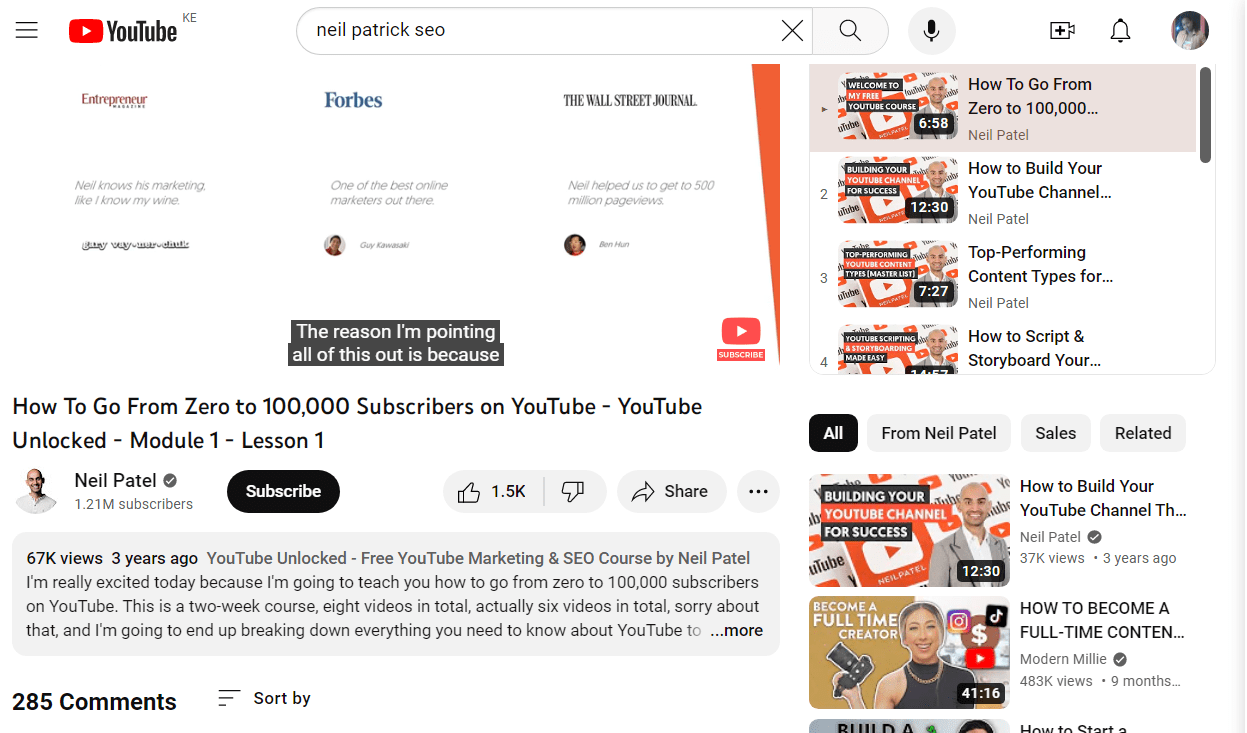 YouTube Playlist in 2026: Boosting Engagement With a Step-By-Step Approach 10 Neil Patrick's Account - 2