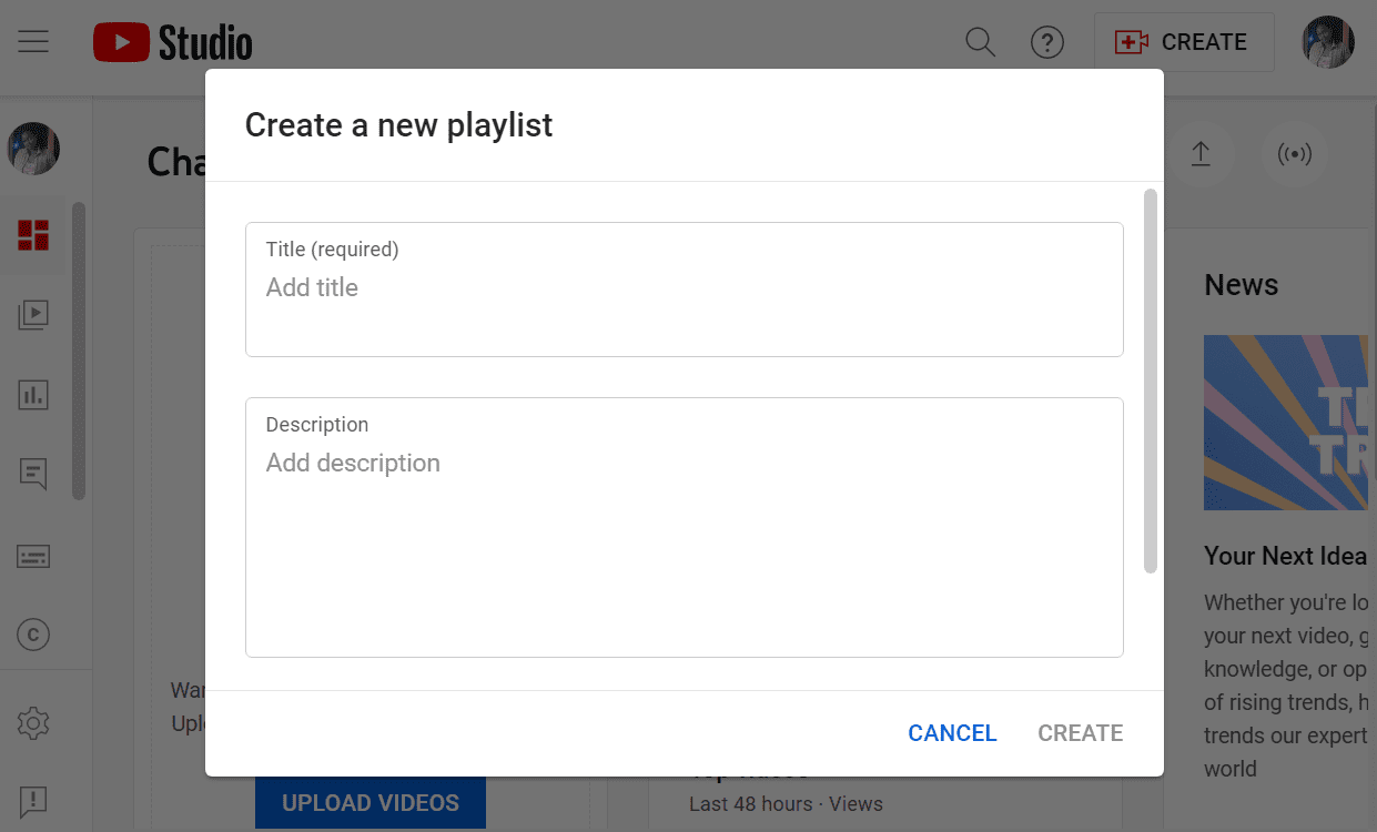 YouTube Playlist in 2026: Boosting Engagement With a Step-By-Step Approach 13 Create a New YouTube Playlist - Step 4