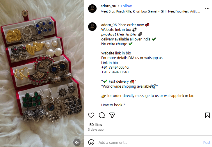 How to Make Money on Instagram in 2026: A Complete Guide 11 An Example of an Instagram Shop