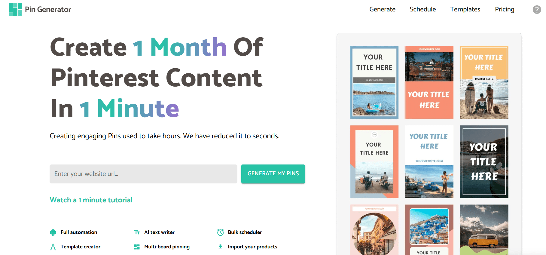 15 Best Pinterest Tools for 2025 to Boost Your Marketing Strategy 7 Pin Generator’s Landing Page