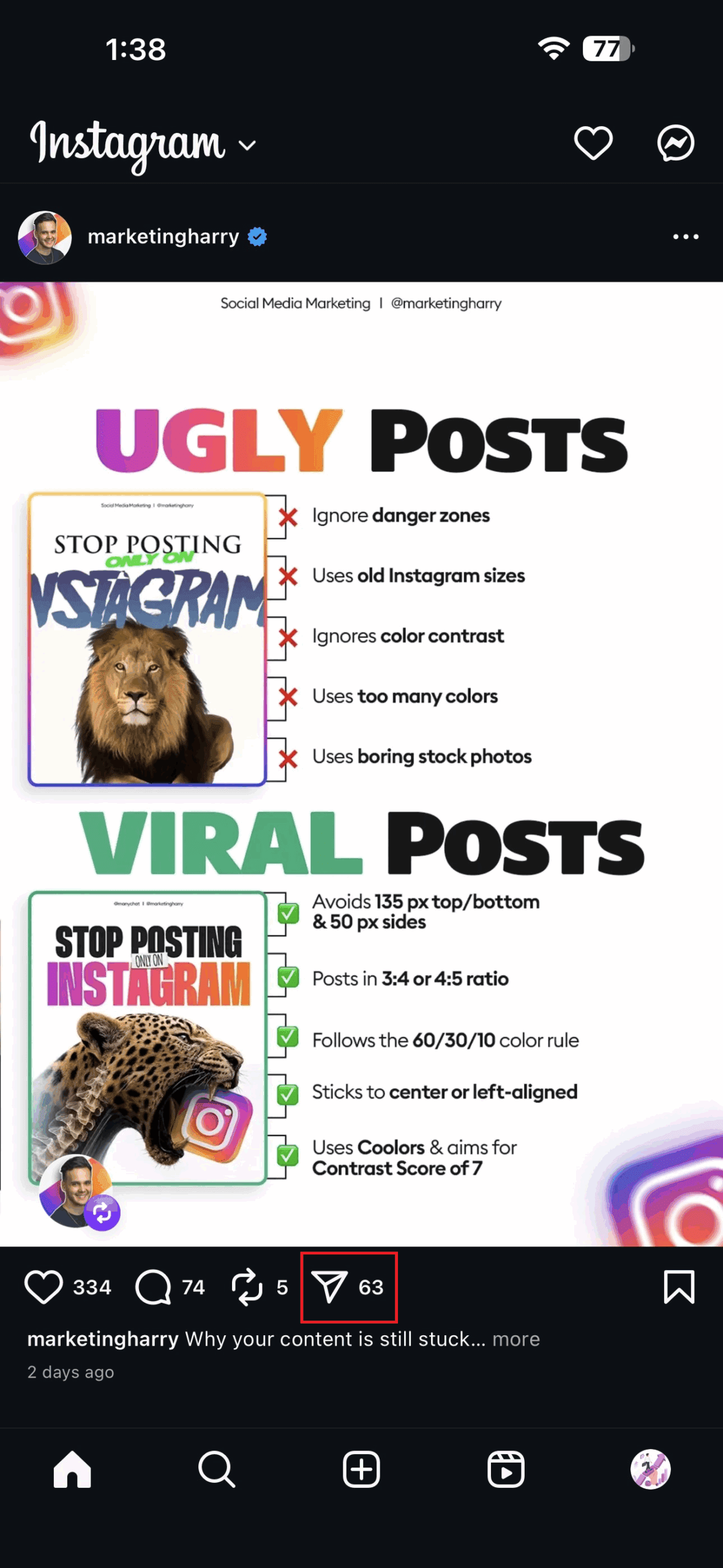 How to Share an Instagram Post to Your Story in 4 Easy Steps (2025 Update) 8 Tap the Arrow Icon