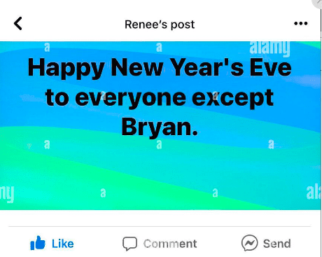  A snapshot of Facebook caption