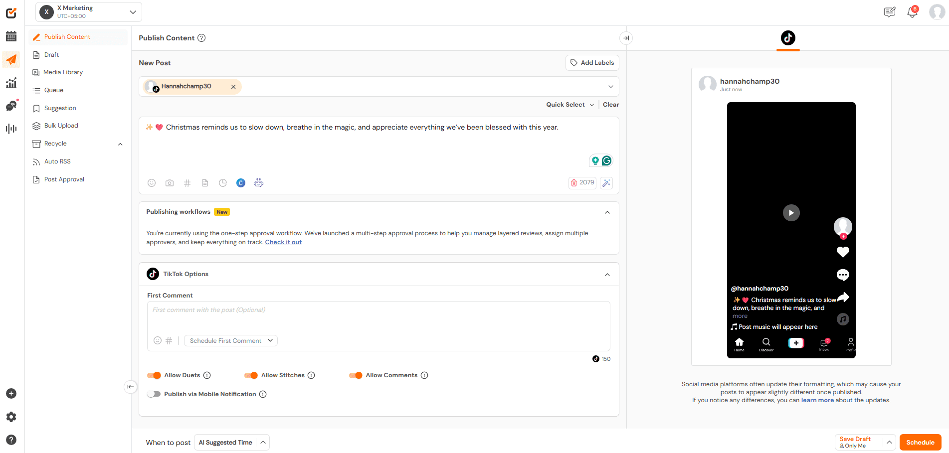 Social Champ’s Dashboard