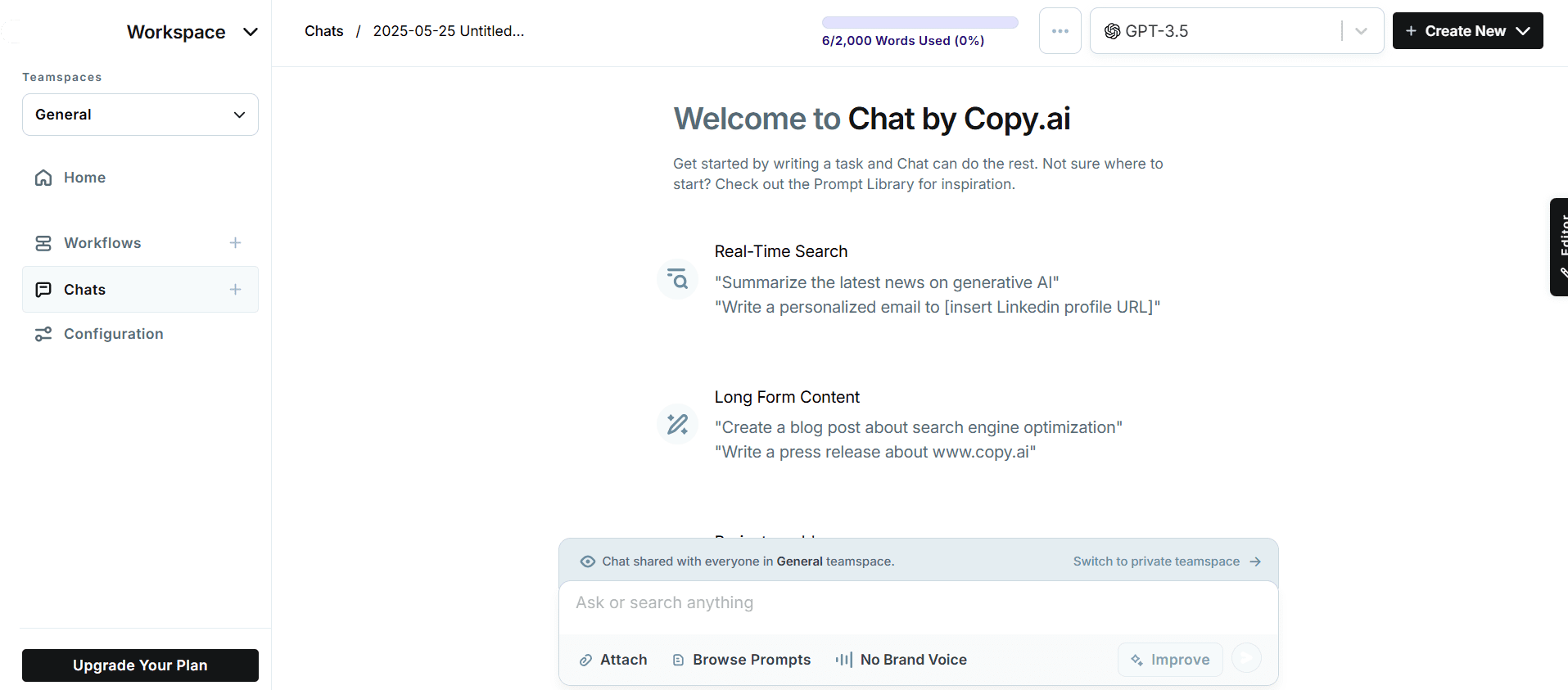 Best AI Content Creation Tools in 2025: Smarter Writing, Visuals & Social Media at Scale 8 Copy.ai’s Dashboard