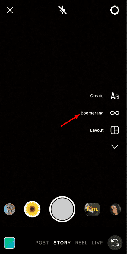 A snapshot of Instagram story