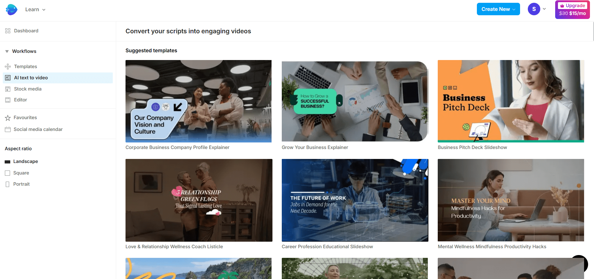 Best AI Content Creation Tools in 2025: Smarter Writing, Visuals & Social Media at Scale 23 Invideo AI’s Dashboard