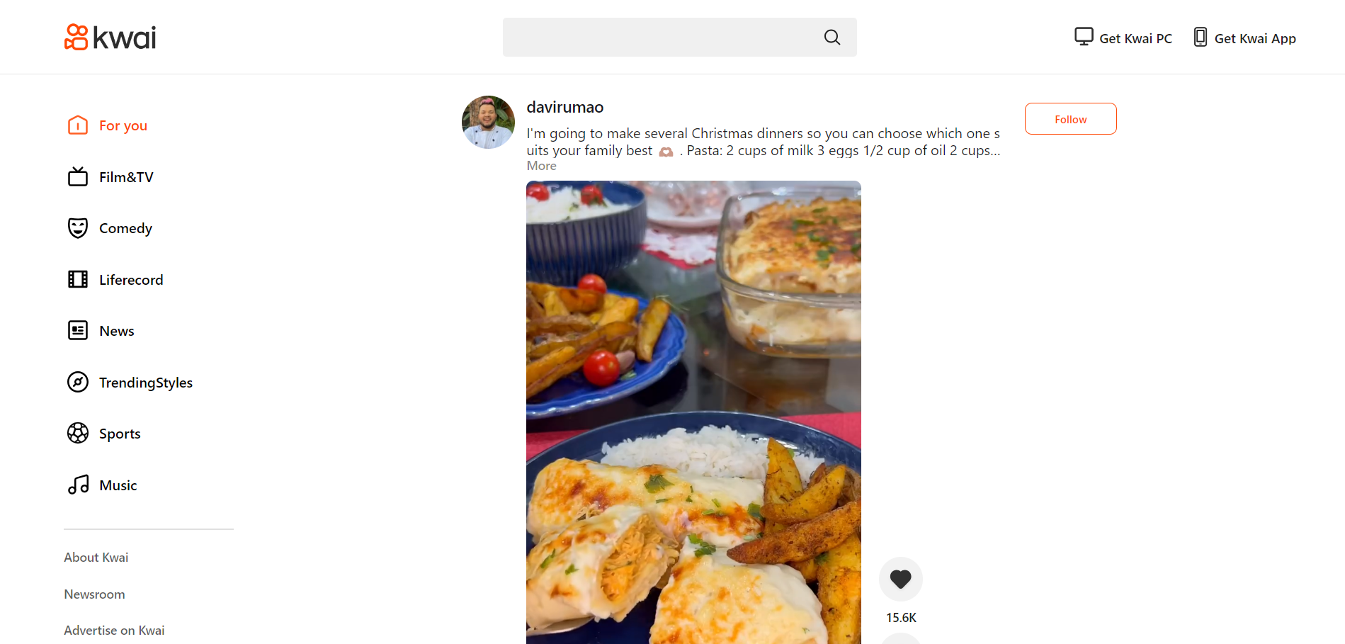 TikTok Viewer Guide: How to Watch, Download, and Analyze Videos Without Logging in (Tested & Reviewed) 12 Kwai's Home Feed