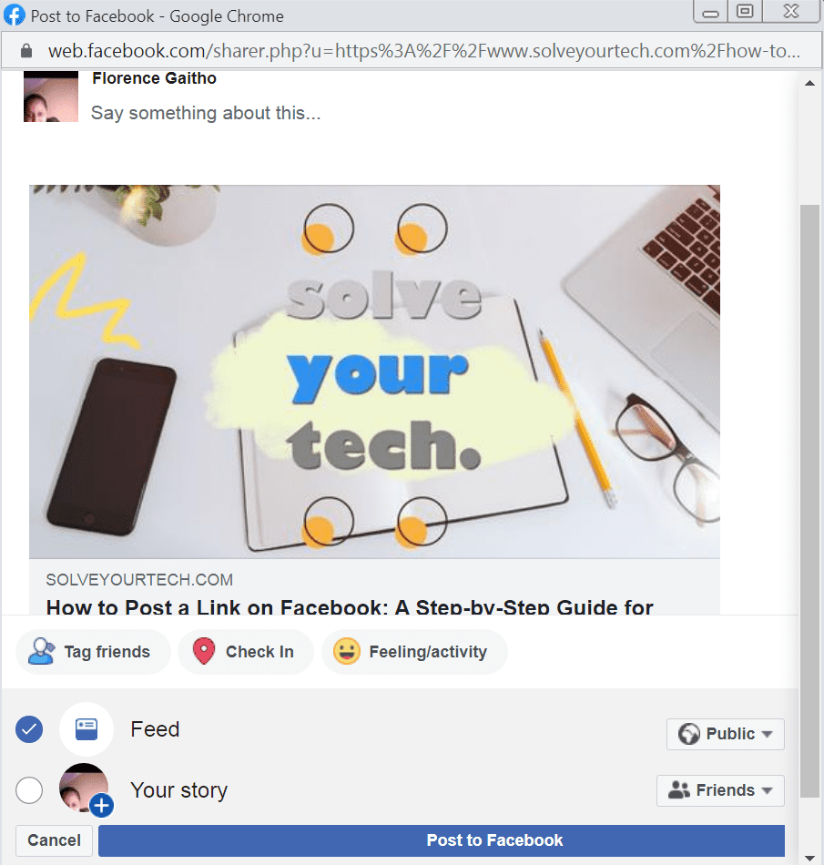 How to Post a Link on Facebook in 2026: A Step-By-Step Guide 18 How to Post a Link on Facebook - Way 2 (c)