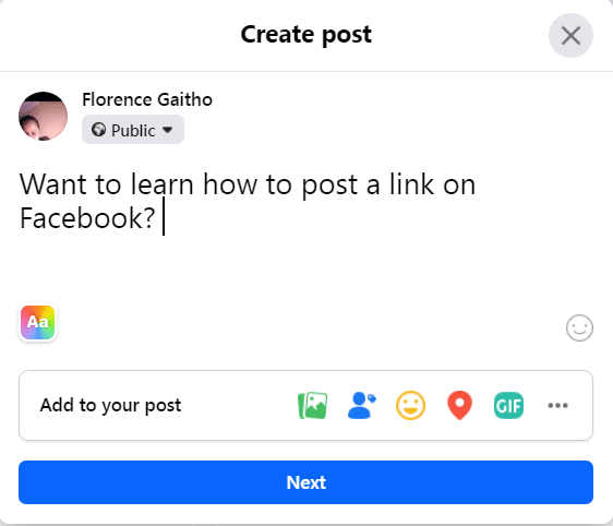 How to Post a Link on Facebook in 2026: A Step-By-Step Guide 21 How to Post a Link on Facebook - Way 1