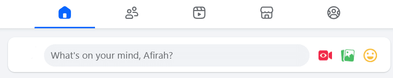 Click on What's on Your Mind