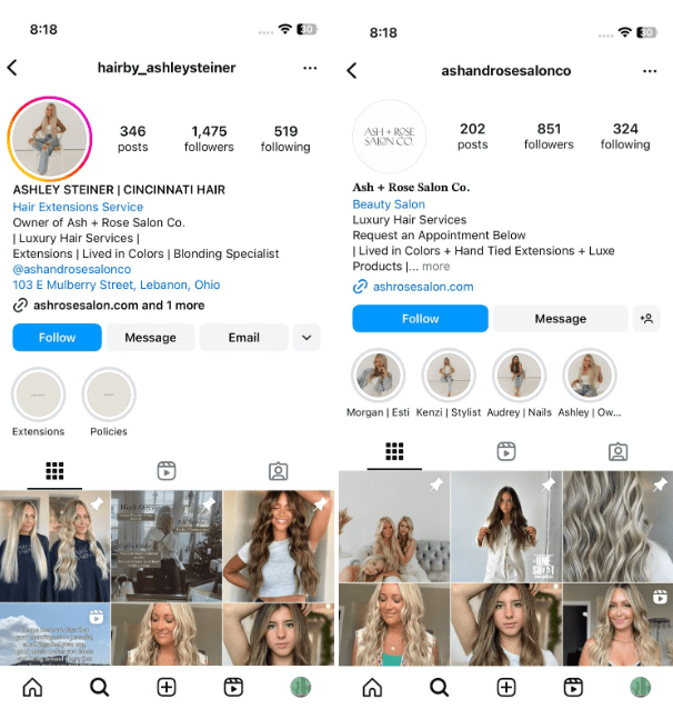 How to Manage Multiple Instagram Accounts in 2026: Tools, Tips, & More! 10 Ashley Steiner (an influencer) has separate business and personal accounts on Instagram