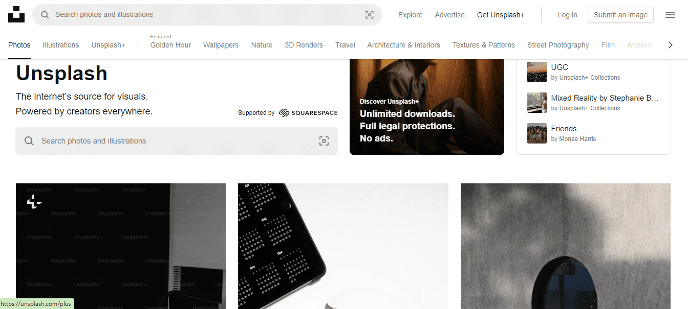 15+ Essential Social Media Content Creation Tools for 2026 16 Unsplash's landing page