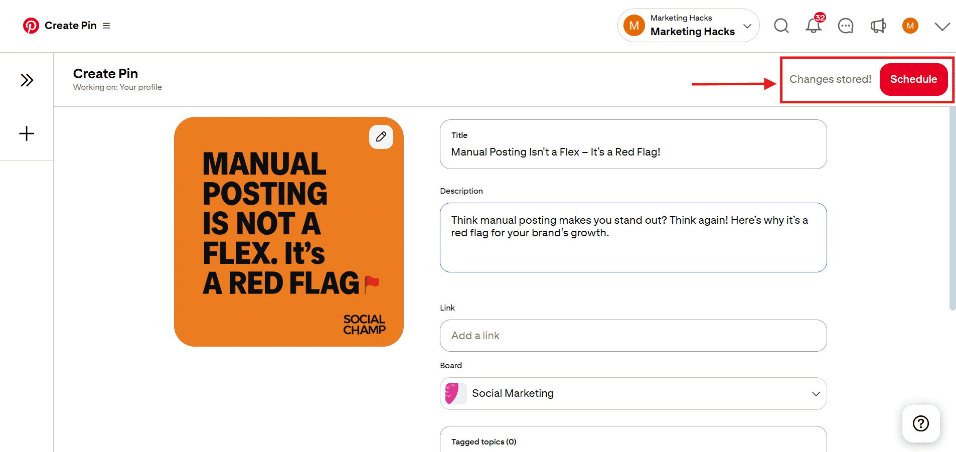 How to Schedule Pinterest Posts Like a Pro (And Drive 10X More Traffic in 2025) 12 Click "Schedule"