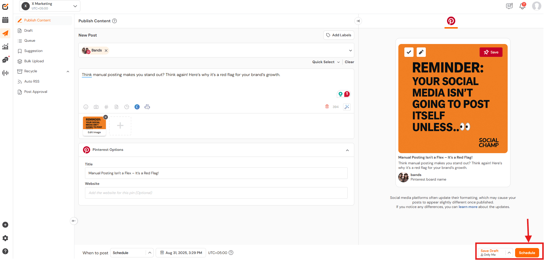 How to Schedule Pinterest Posts Like a Pro (And Drive 10X More Traffic in 2025) 18 Click "Schedule"