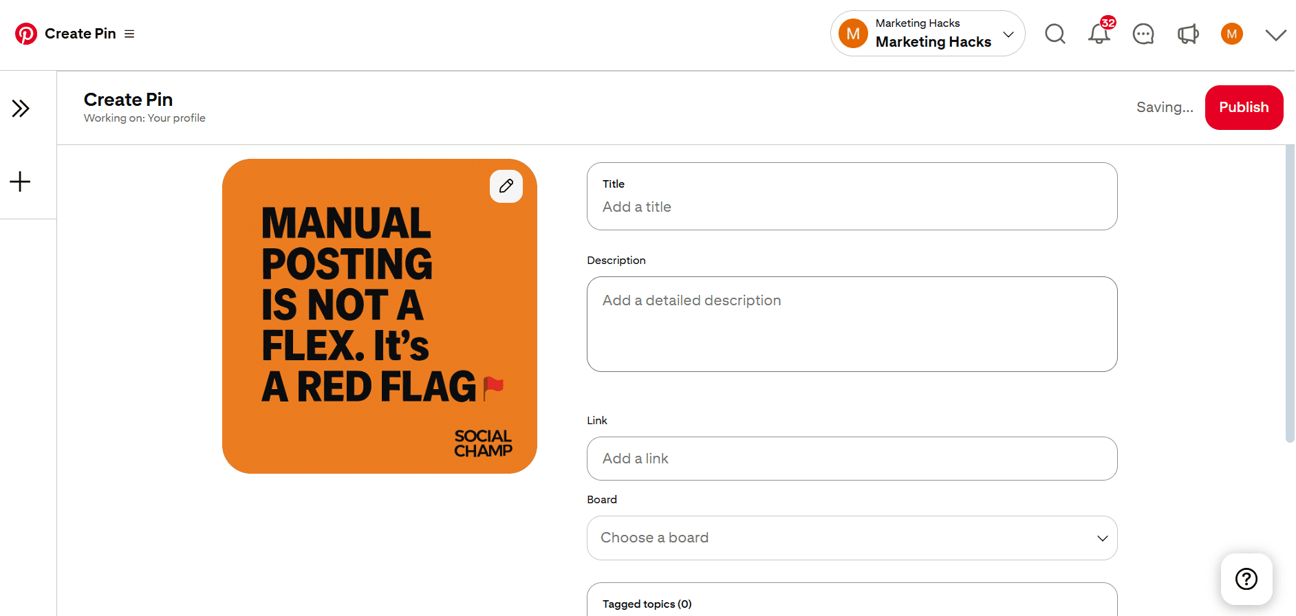 How to Schedule Pinterest Posts Like a Pro (And Drive 10X More Traffic in 2025) 7 Upload Your Image or Video