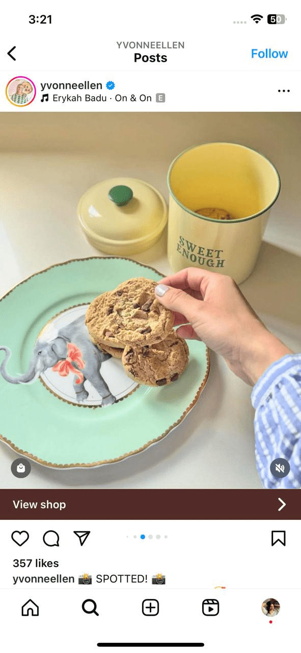 Social Media Marketing for Beginners: A Comprehensive Guide to Success 7 A shoppable post shared by Yvonneellen on Instagram