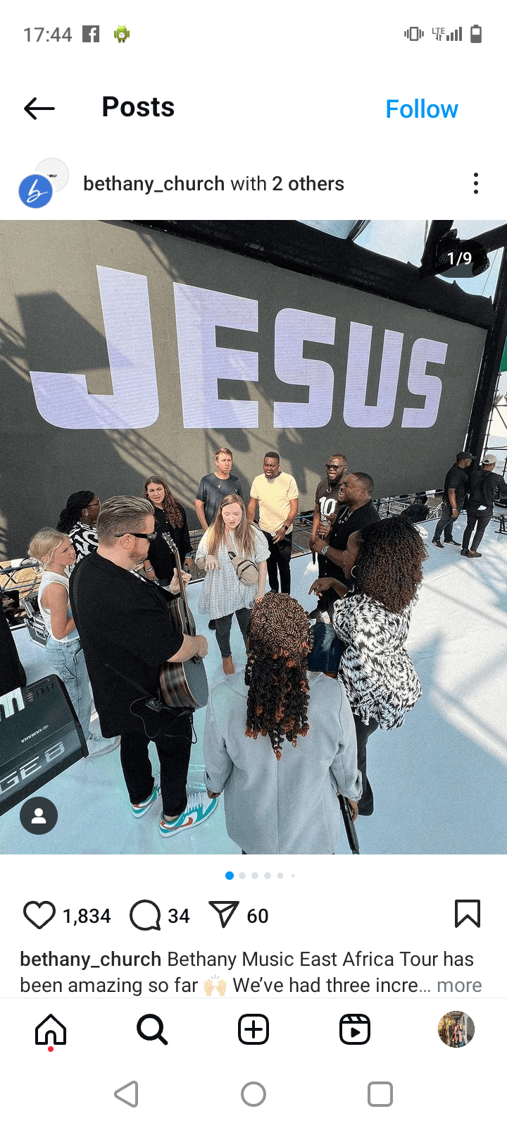 An Instagram post promoting an event by Bethany Church