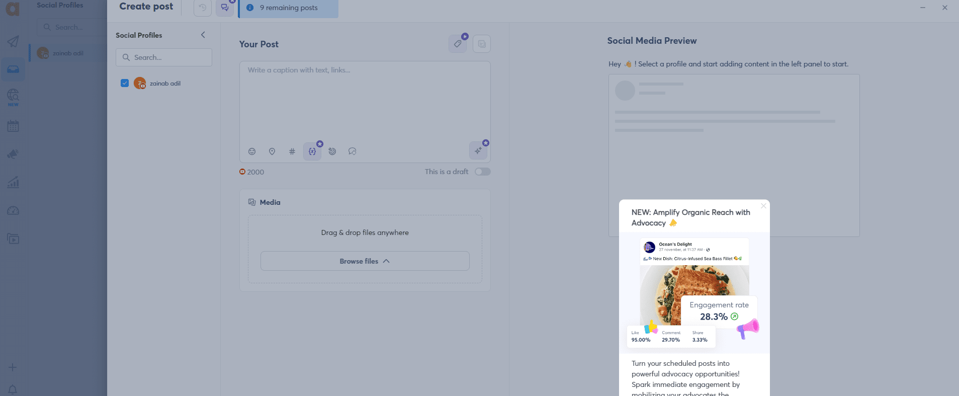 agorapulse dashboard