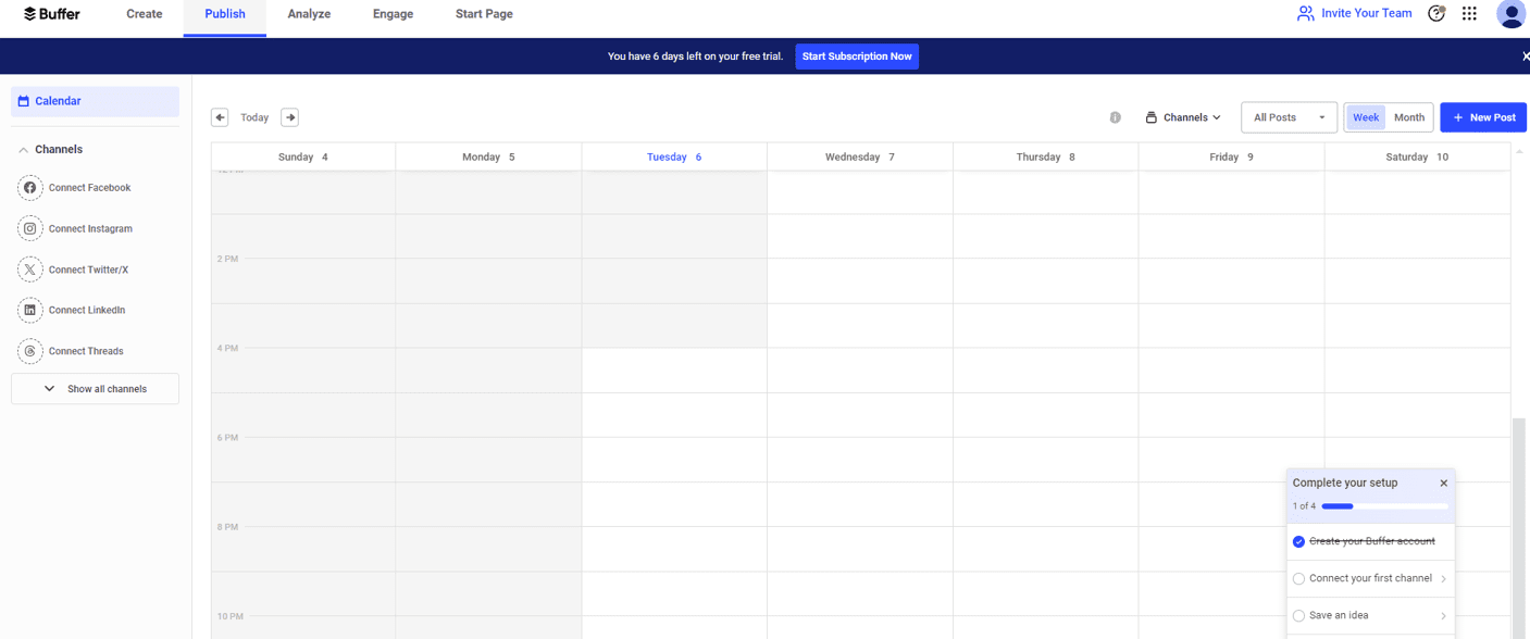 The 25 Best Digital Marketing Tools to Grow Your Business in 2025 8 Buffer's Dashboard