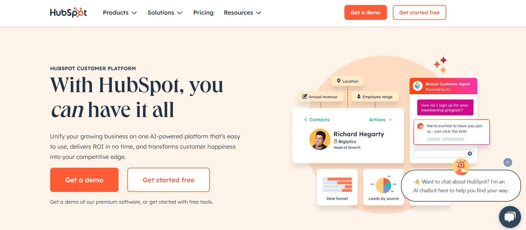 HubSpot Homepage
