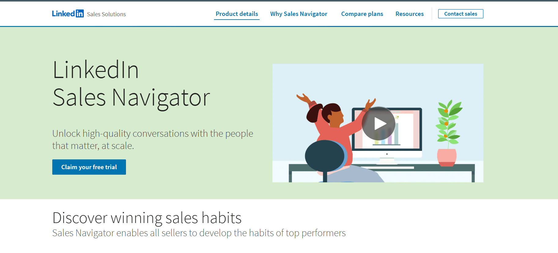 LinkedIn Sales Navigator Homepage