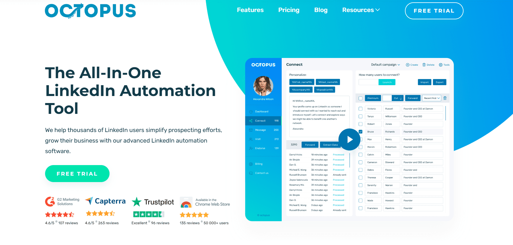 Octopus CRM Homepage