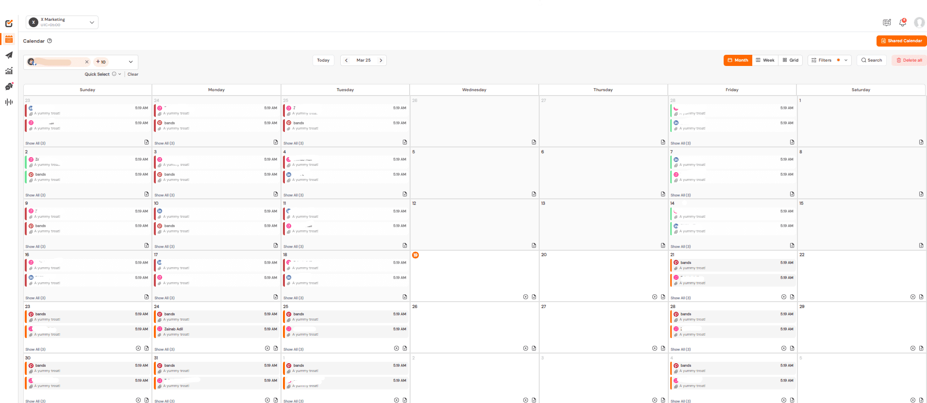 Social Champ's Calendar