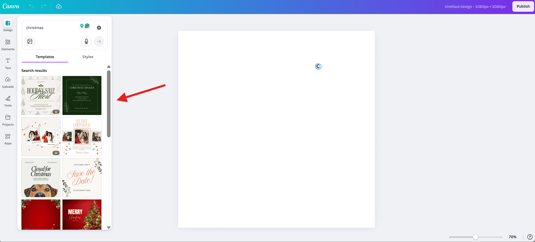 Choose a Festive Template