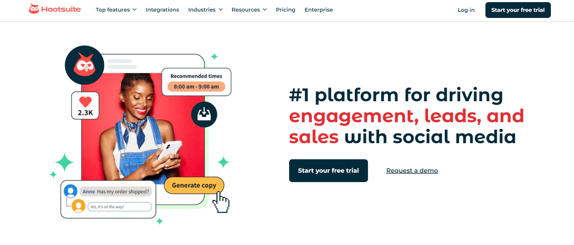 10+ Essential Marketing Tools for Startups: A Comprehensive Guide 7 Hootsuite landing page