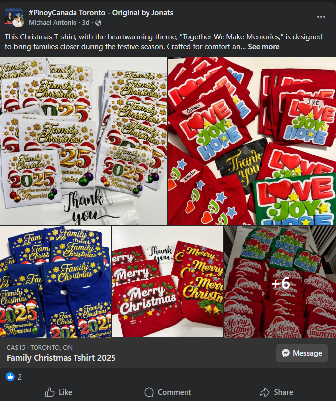 Festive Product Highlight on Facebook