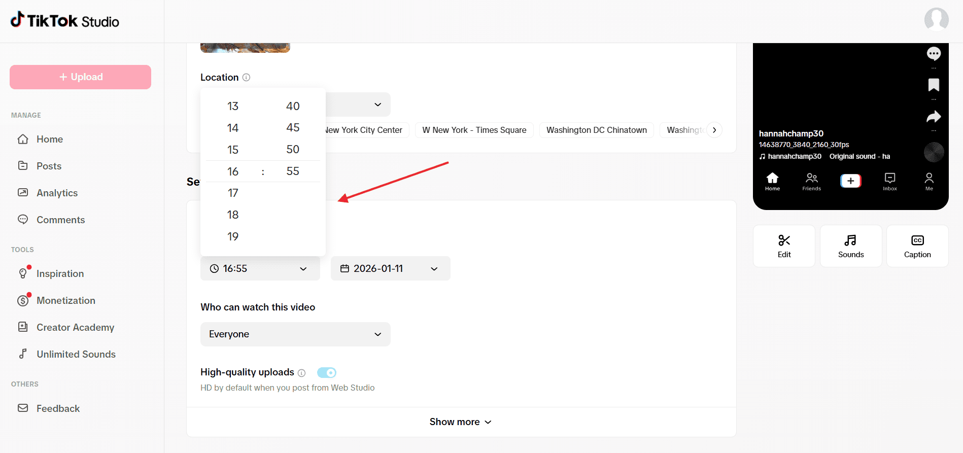 Set Your Preferred Date and Time